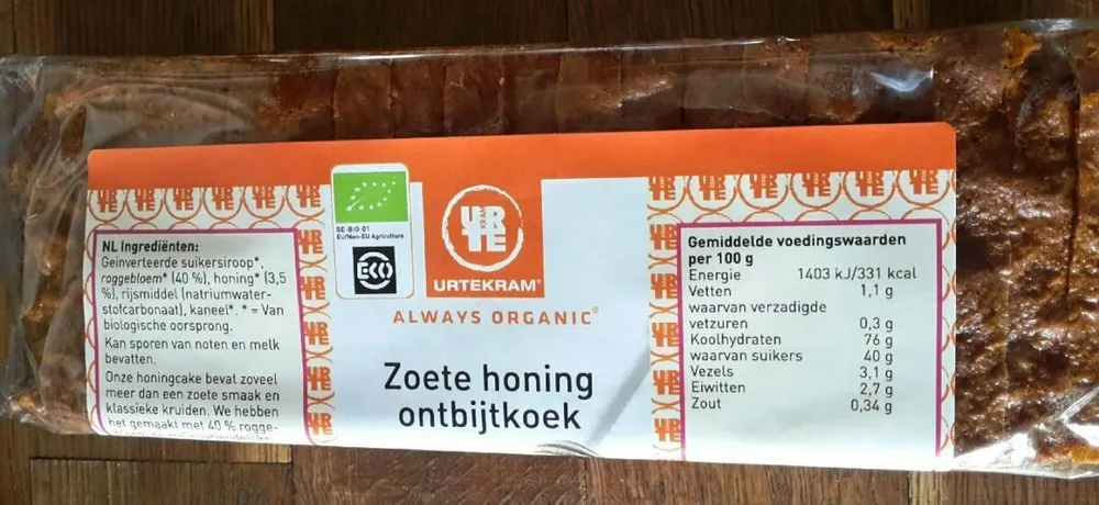 Gâteau bio au miel