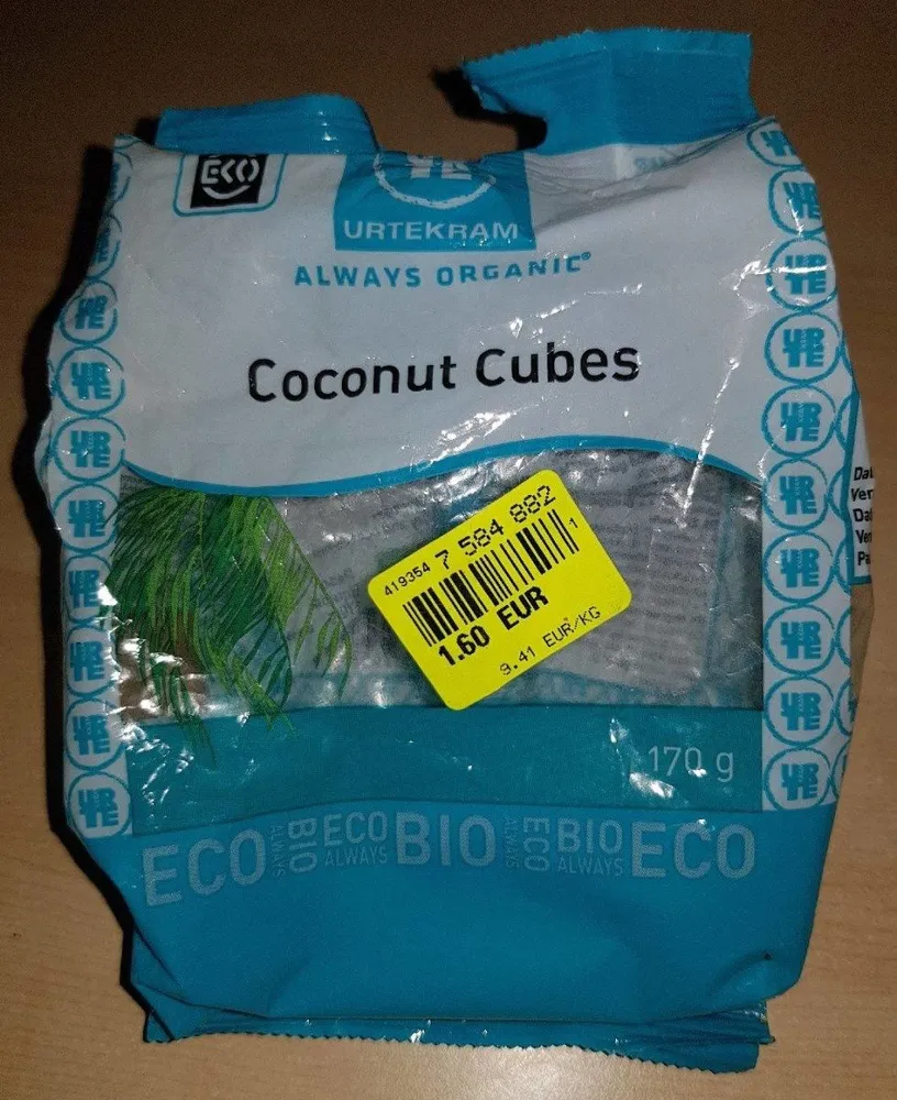 Coconut cubes