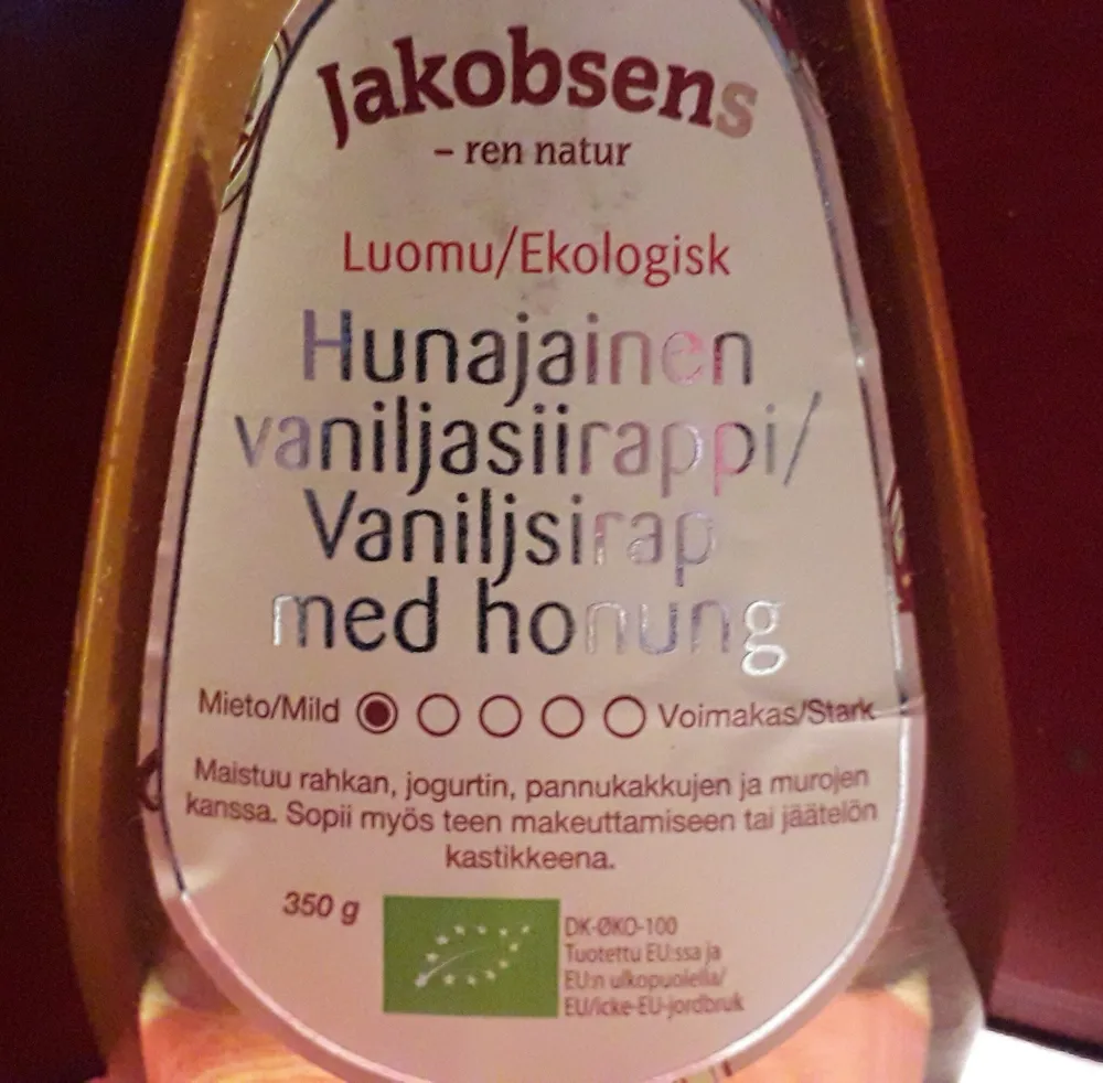 Hunajainen vanijsiirappi