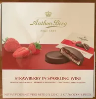 Strawberry in sparkling wine