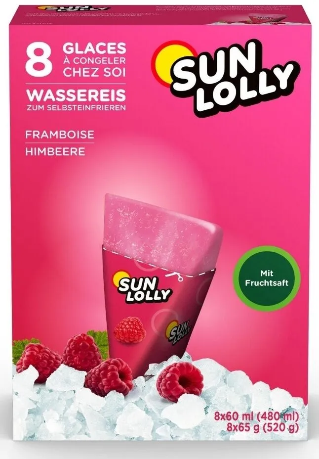 Wassereis zum Selbsteinfrieren Himbeere