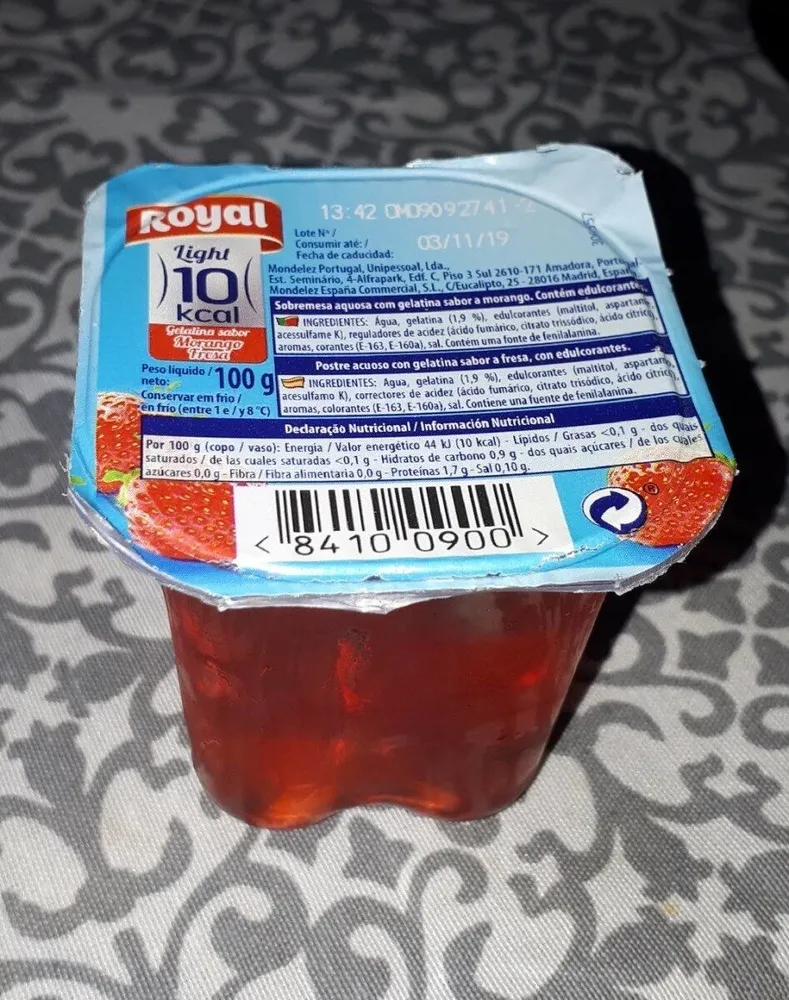 Gelatina Fresa Light
