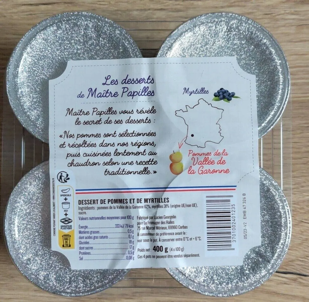 Dessert Pommes Myrtilles
