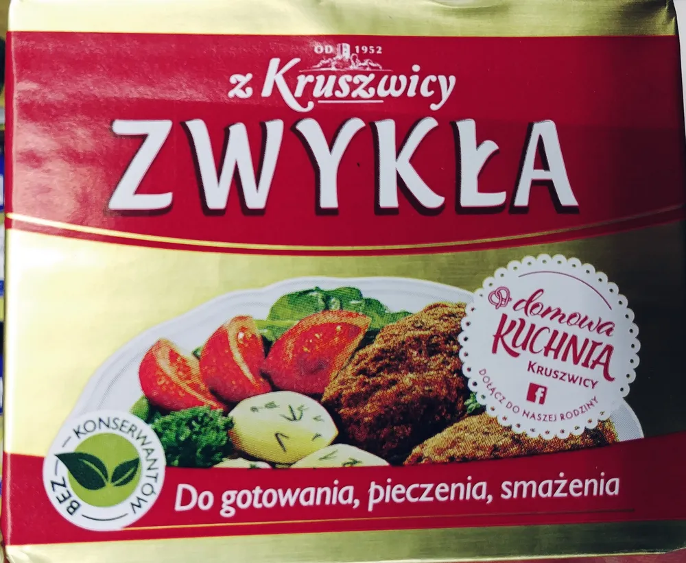 Zwykła z Kruszwicy - Margaryna o zmniejszonej zawartości tłuszczu 60 %.