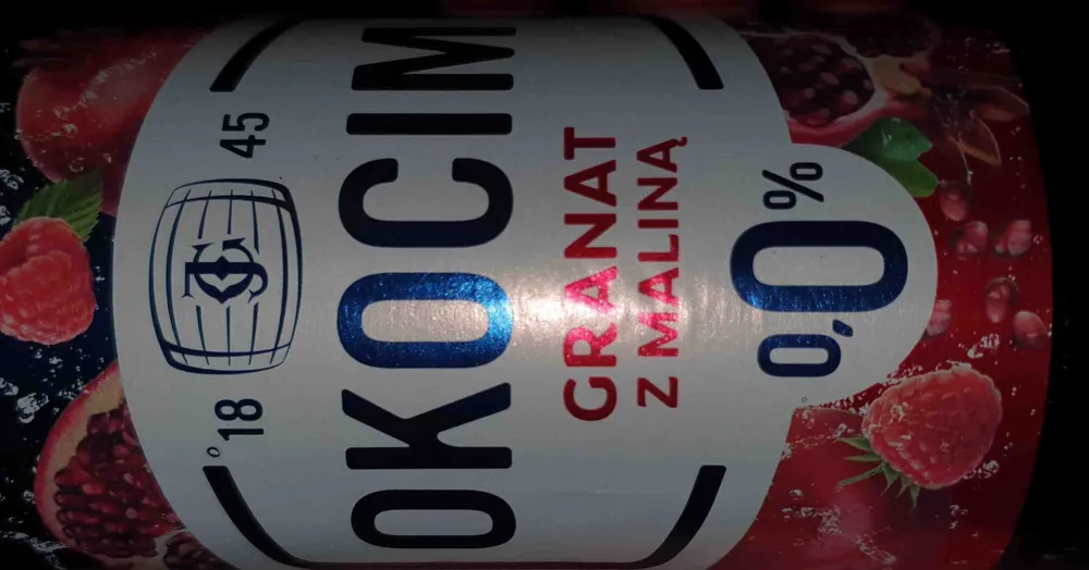 Okocim granat z maliną 0,0% - mix piwa bezalkoholowego z lemoniadą o smaku granatu i maliny