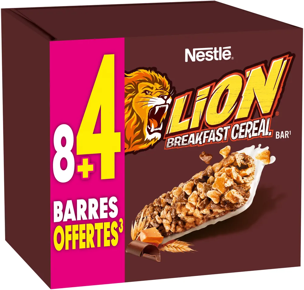NESTLE LION Barres de Céréales (8+4)x25g