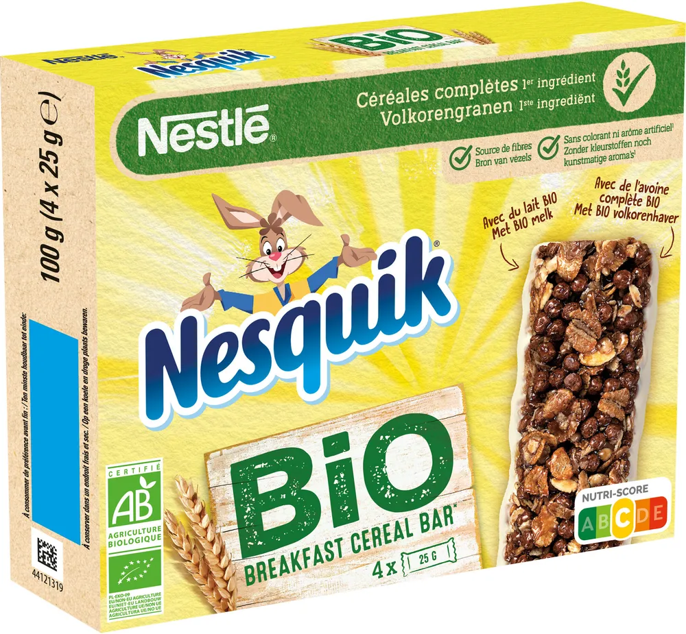 NESTLE NESQUIK Bio Barres de céréales 4X25g