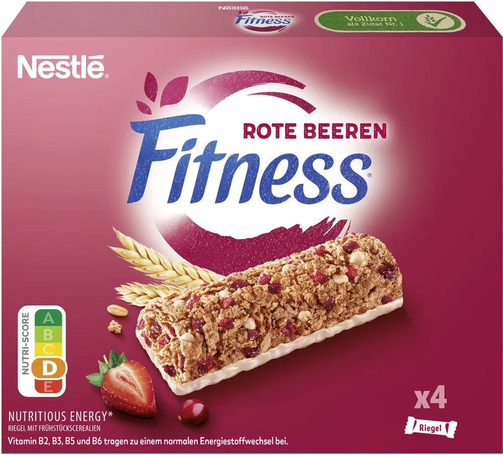 NESTLE FITNESS Riegel Rote Beeren (4x23,5g)
