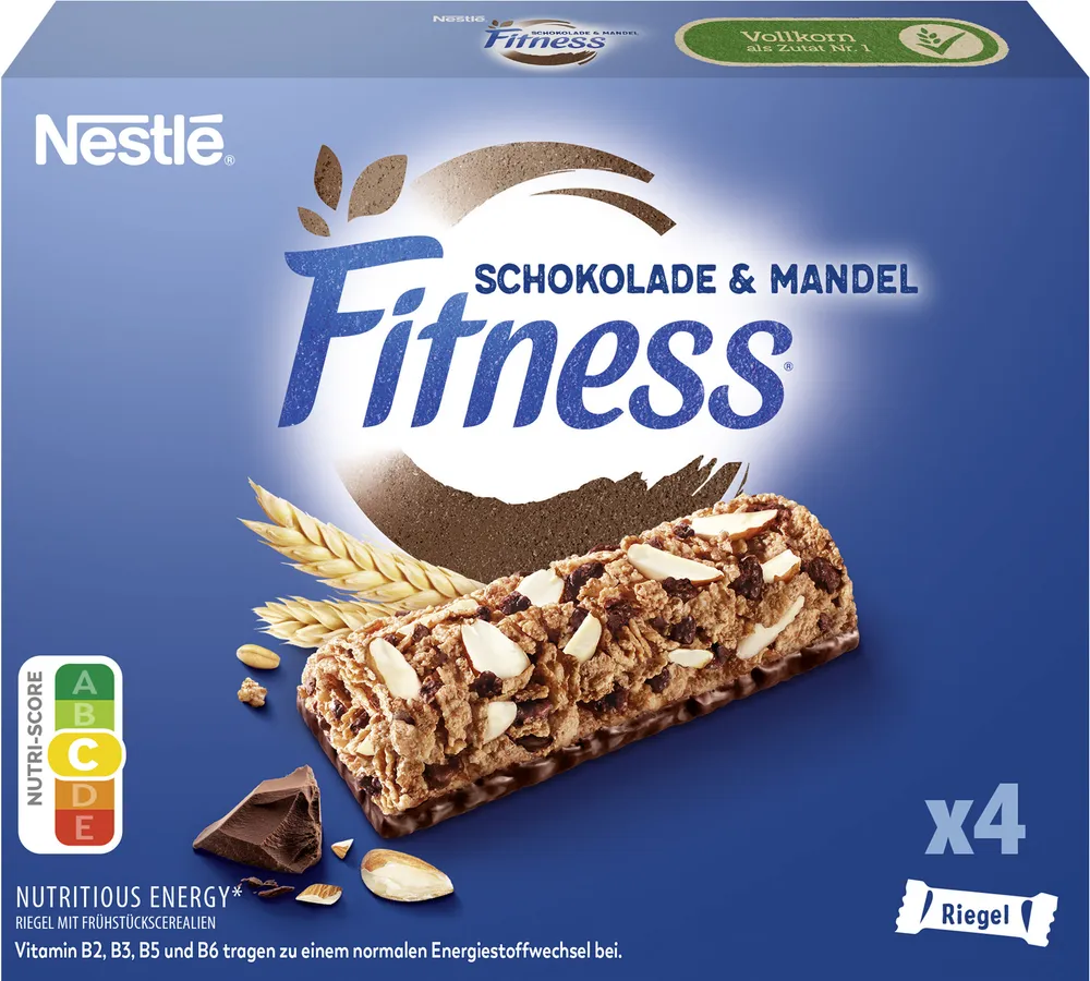 NESTLE FITNESS Riegel Schokolade & Mandel (4x23,5g)
