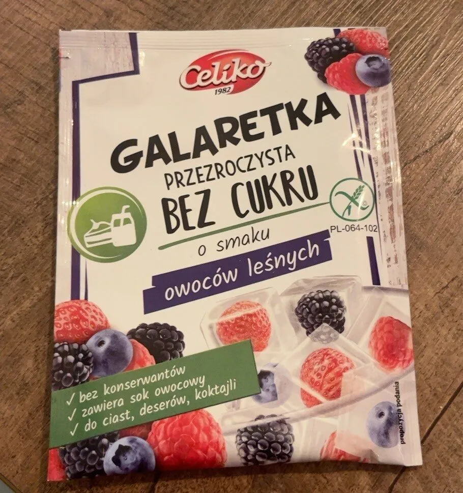 Galaretka Przezroczysta bez curkru o smaku owoców leśnych