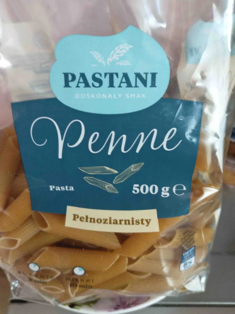 Makaron pełnoziarnisty gotowany