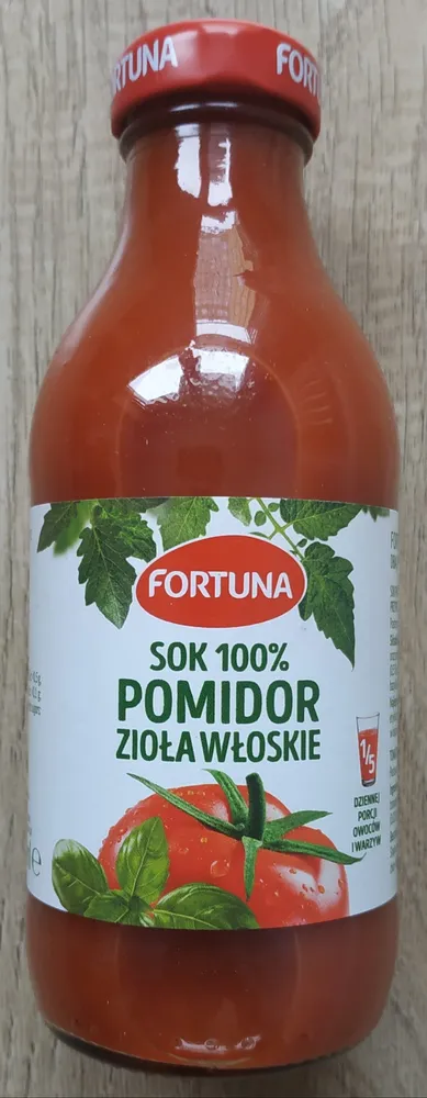 Sok 100% pomidor zioła włoskie