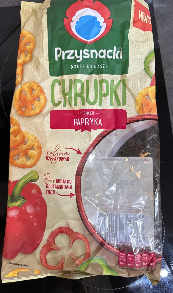 Chrupki o smaku papryka