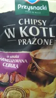 Chipsy w kotle prażone o smaku karmelizowana cebula