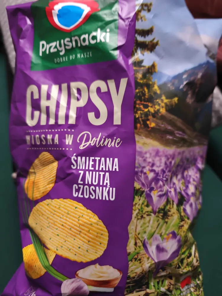 Chipsy Śmietana Z Czosnkiem