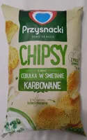Chipsy karbowane o smaku cebulka w śmietanie