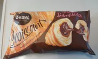 Croissant with cocoa cream filling