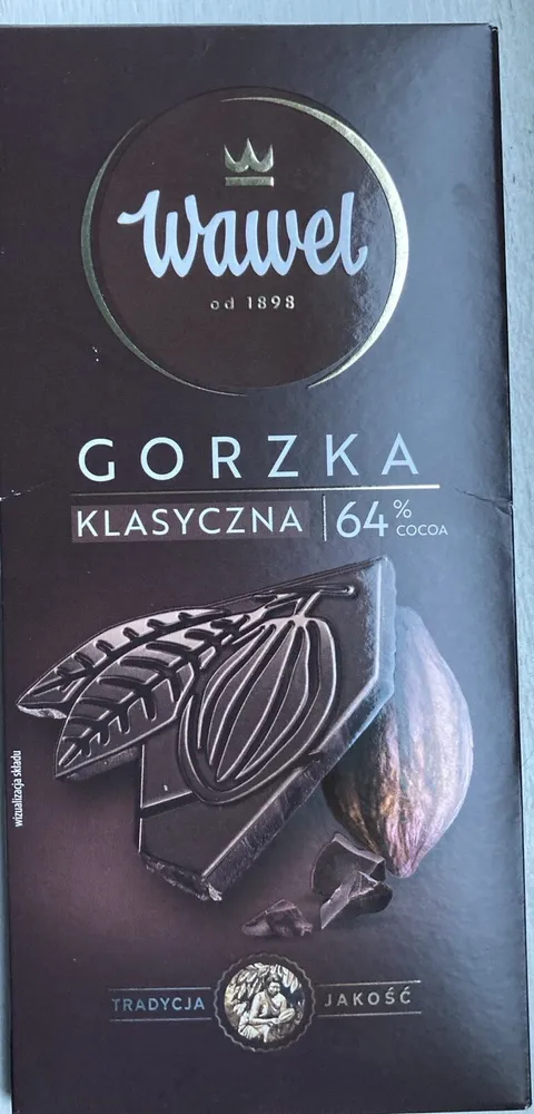 Czekolada Gorzka Klasyczna 64% Cocoa