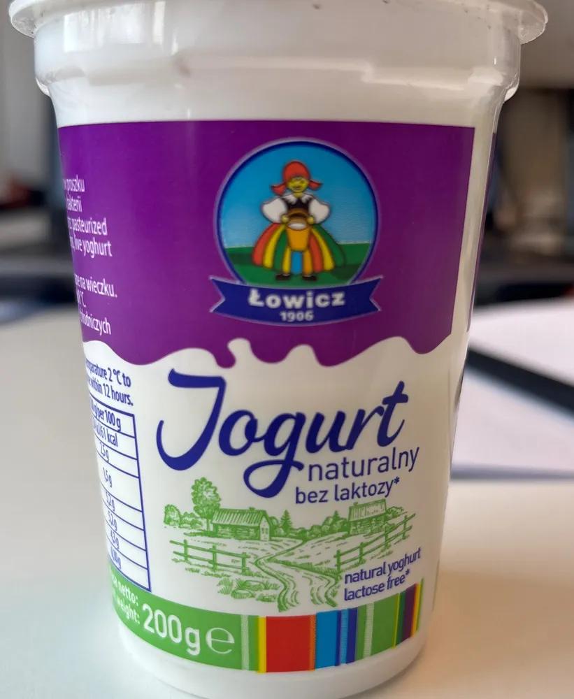 Jogurt Naturalny Bez Laktozy