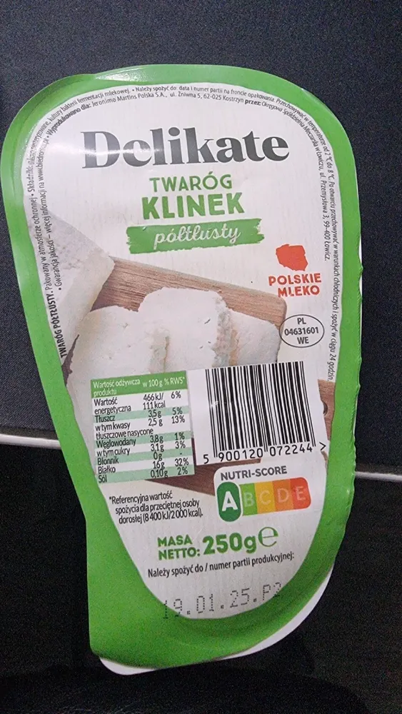 Twaróg klinek półtłusty