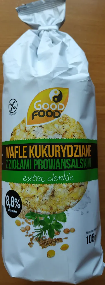Wafle kukurydziane z ziołami prowansalskimi