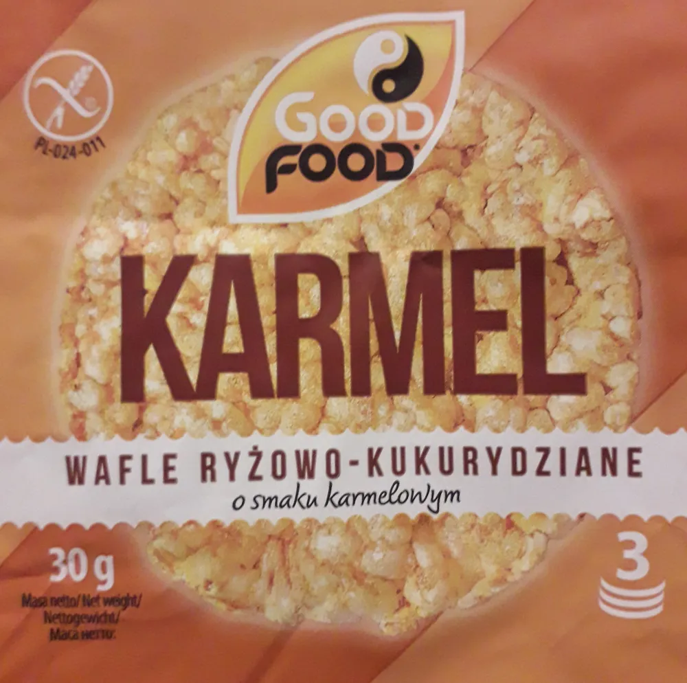 Wafle ryżowo-kukurydziane o smaku karmelowym