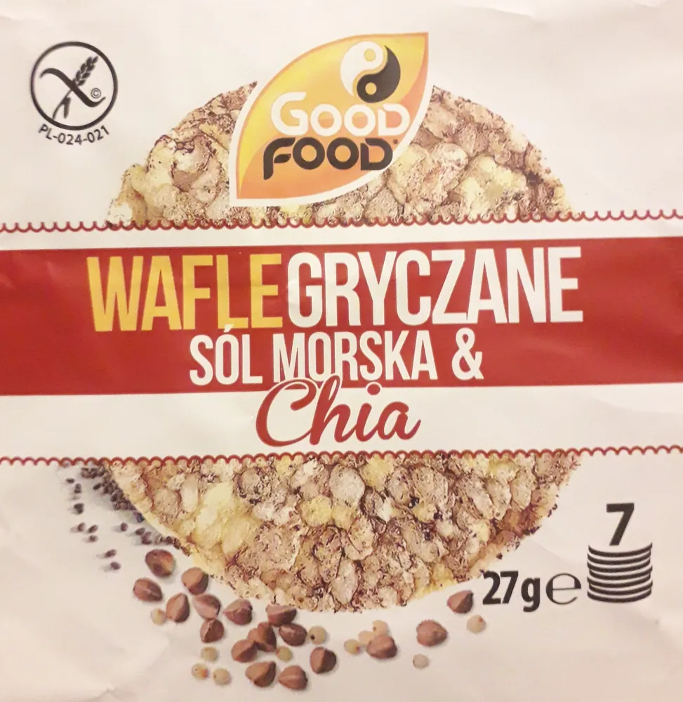 Wafle gryczane sól morska & chia