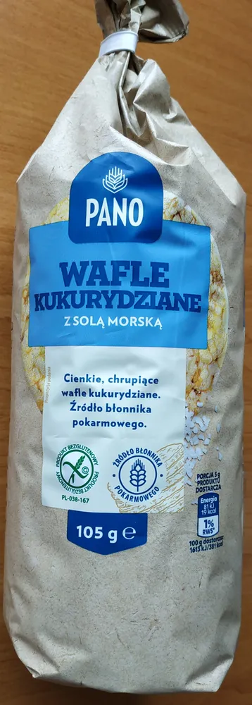 Wafle kukurydziane z solą morską