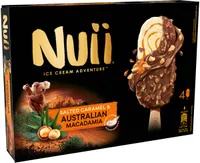 Glace vanille et sauce caramel salé & Noix macadamia d'Australie 4 x 90 ml (68 g) )