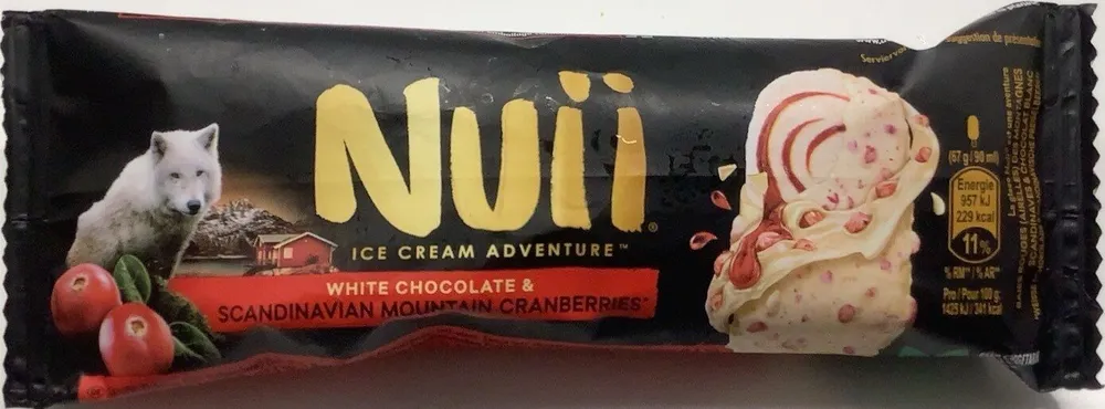 Nuii, white chocolate & cranberries