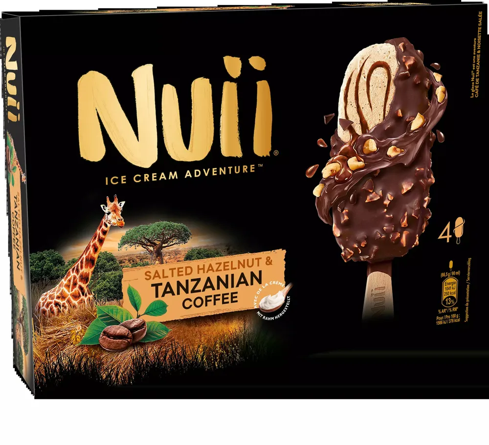 Salted hazelnut & tanzanian coffee
