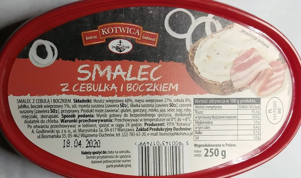Smalec z cebulką i boczkiem