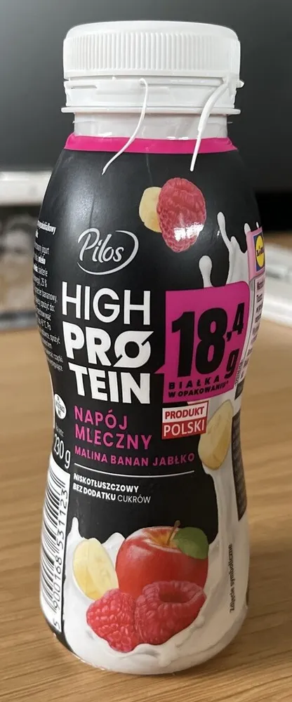 Napój Mleczny High Protein Malina Banan Jabłko