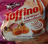Toffi mleczne nadziewane kremem o smaku kawowym