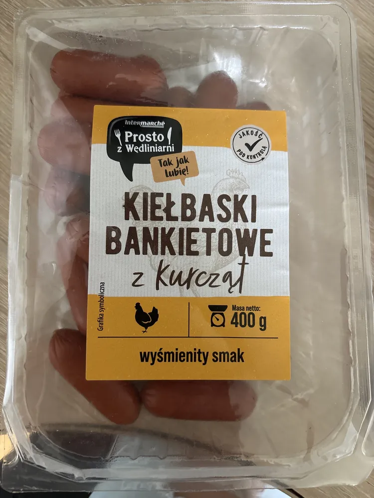 Kiełbaski bankietowe z kurcząt