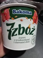 7 zbóż jogurt z truskawkami i ziarnami zbóż