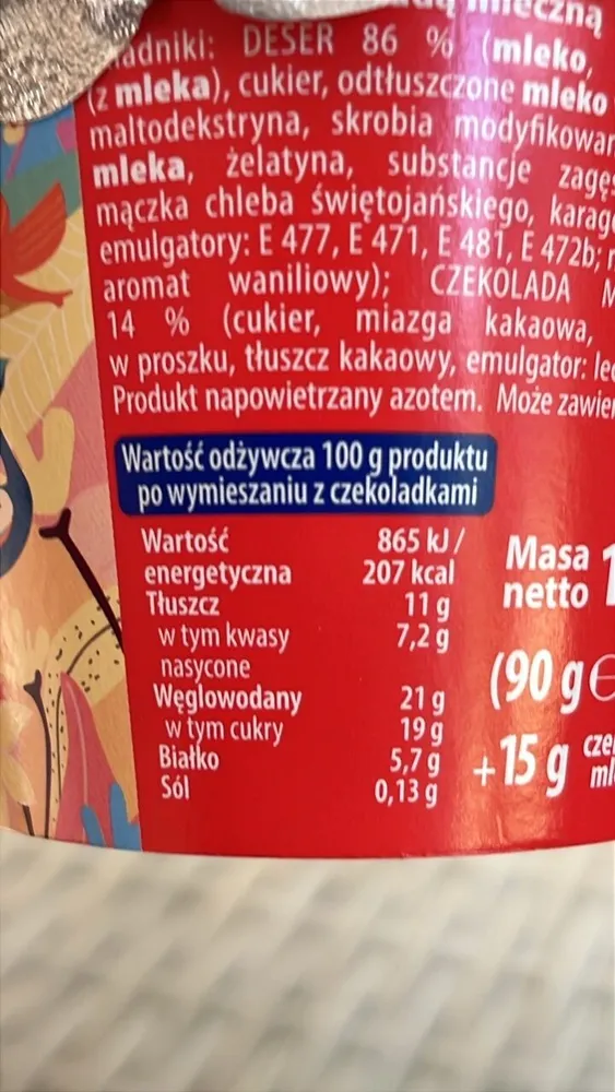 Deser z czekoladkami