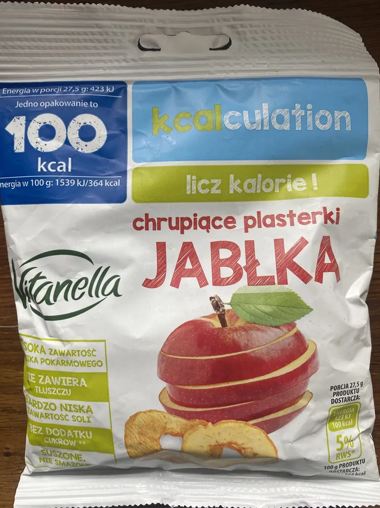Suszone plasterki jabłka