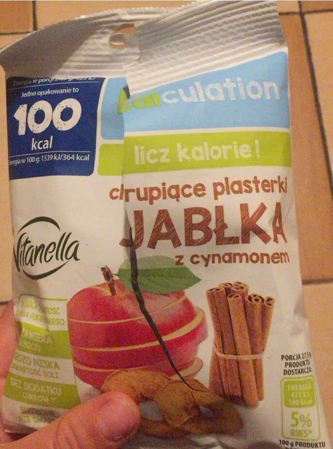 Tranche de pomme avec canelle