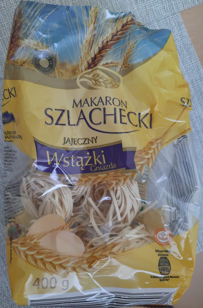 Makaron szlachecki jajeczny. Wstażki - Gniazda