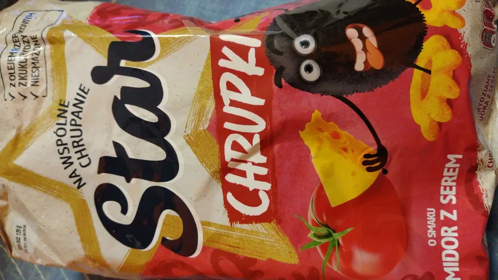 Chrupki kukurydziane smak pomidor z serem