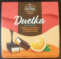 Duetka pianki z galaretką pomarańczową w czekoladzie