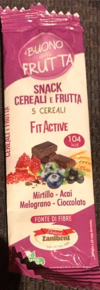 Snack cereali e frutta fit active