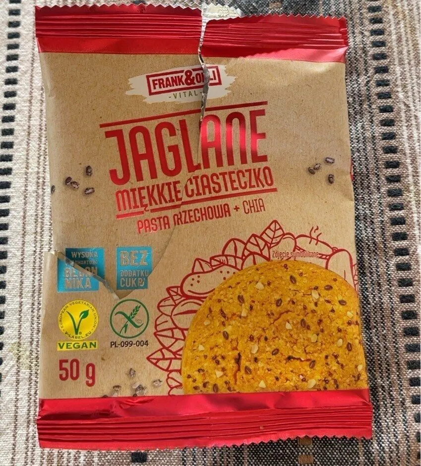 Jaglane miękkie ciasteczko pasta orzechowa + chia