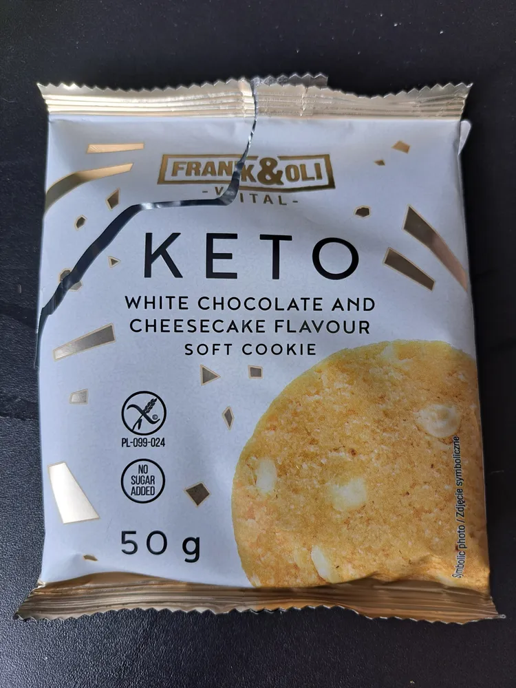 Keto miękkie ciasteczko smak sernika & biała czekolada