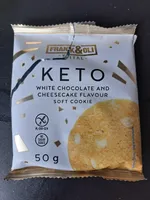 Keto miękkie ciasteczko smak sernika & biała czekolada