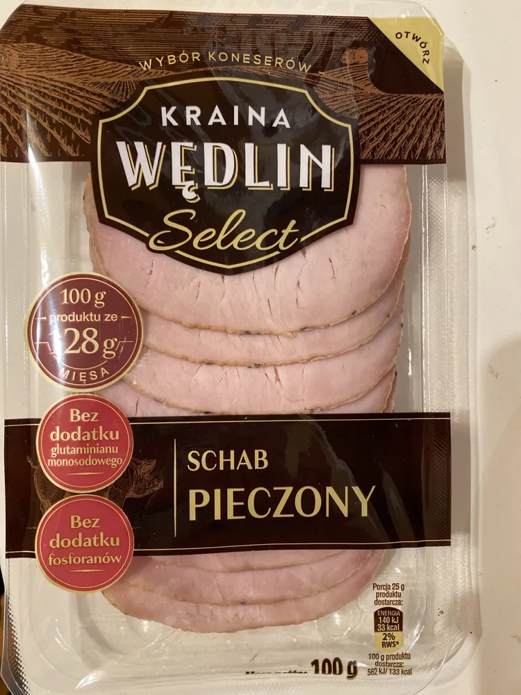 Kraina Wędlin Select Schab pieczony 100g
