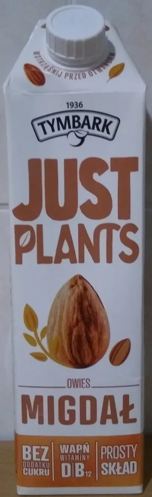 Tymbark Just Plants owies migdał