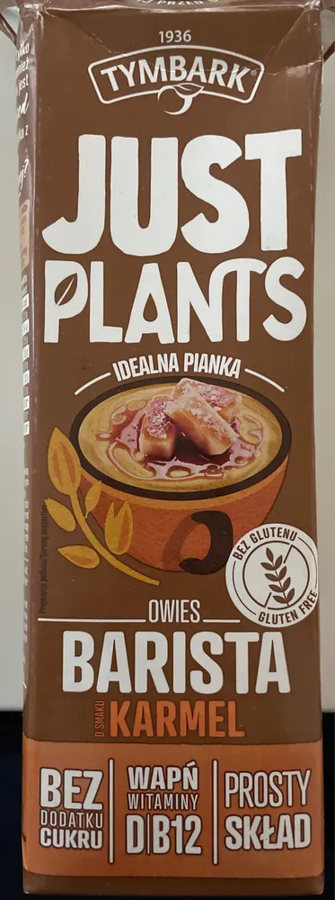 Oat milk barista with caramel aroma