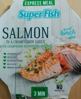 Salmón en salsa de champiñon y arroz